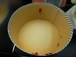 replica grey stripe box  inside